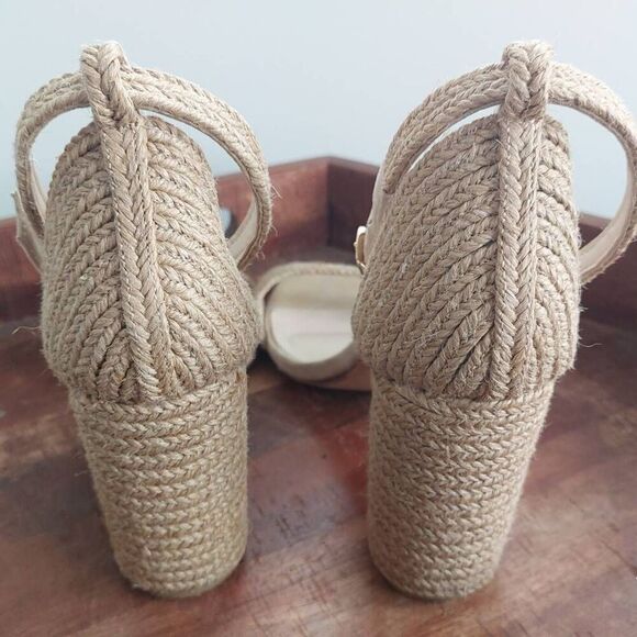 REVOLVE x RAYE Bliss Woven Ankle Strap Heels size 8 - Picture 5 of 12